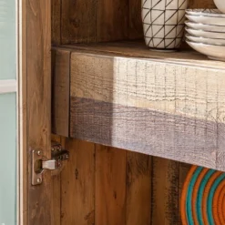 Vitrine Tamati -Pas Cher Vidaxl Magasin standvitrine tamati pinie massiv 3758548