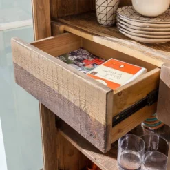 Vitrine Tamati -Pas Cher Vidaxl Magasin standvitrine tamati pinie massiv 3758552