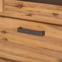 Armoire Vitrine Toumanar -Pas Cher Vidaxl Magasin vitrinenschrank toumanar akazie teilmassiv akazie sand 3627477