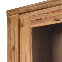 Armoire Vitrine Toumanar -Pas Cher Vidaxl Magasin vitrinenschrank toumanar akazie teilmassiv akazie sand 3627485